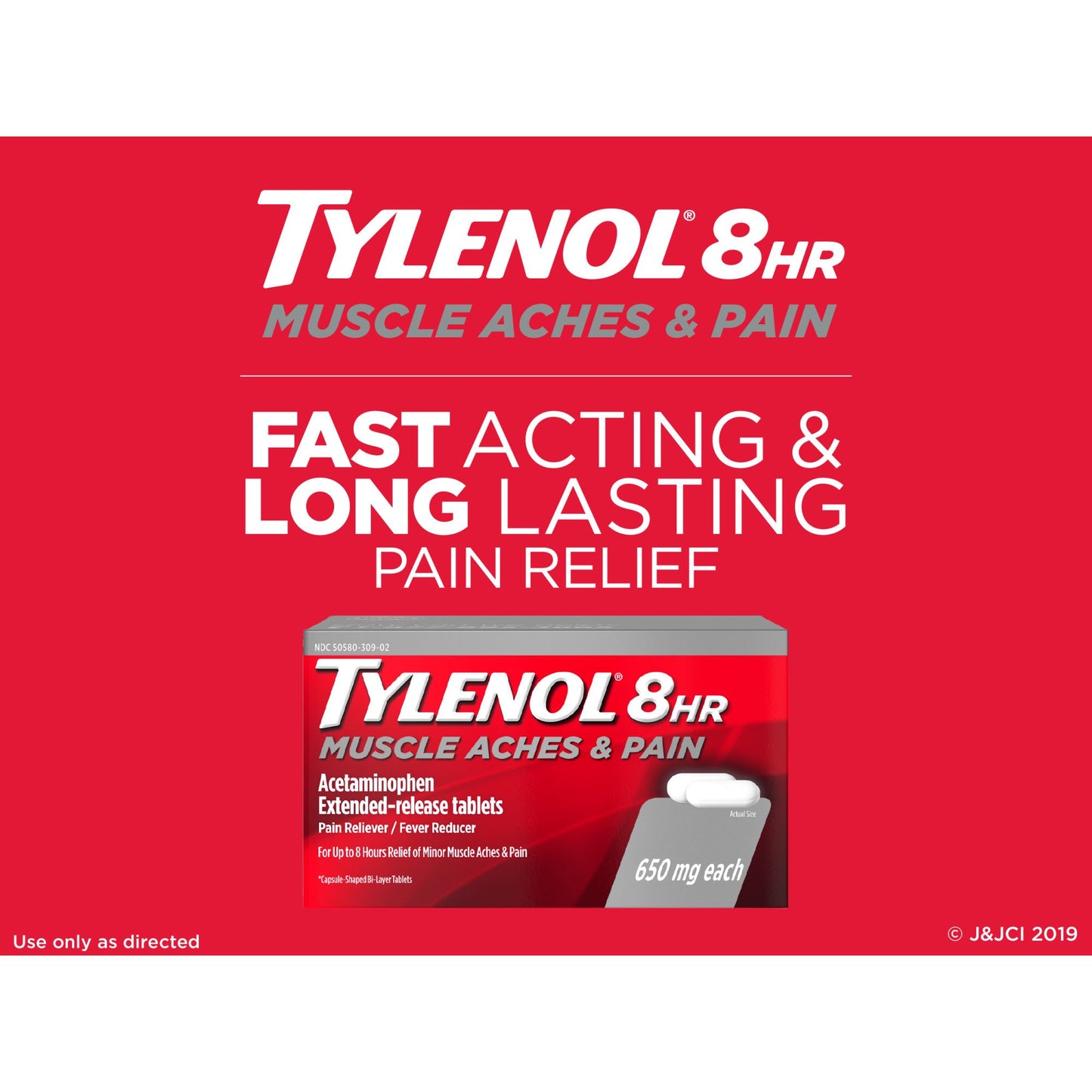 Tylenol 8-hr Muscle Aches & Pain Tablets, Acetaminophen