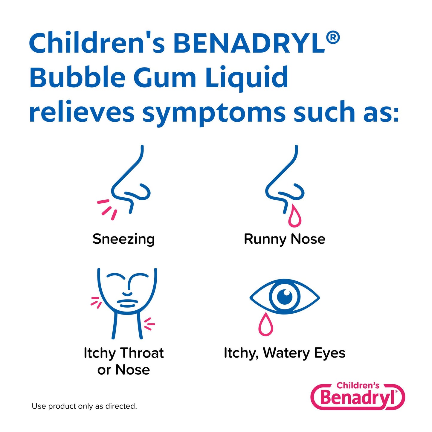 Benadryl Children's Dye-Free Allergy Liquid - Bubble Gum