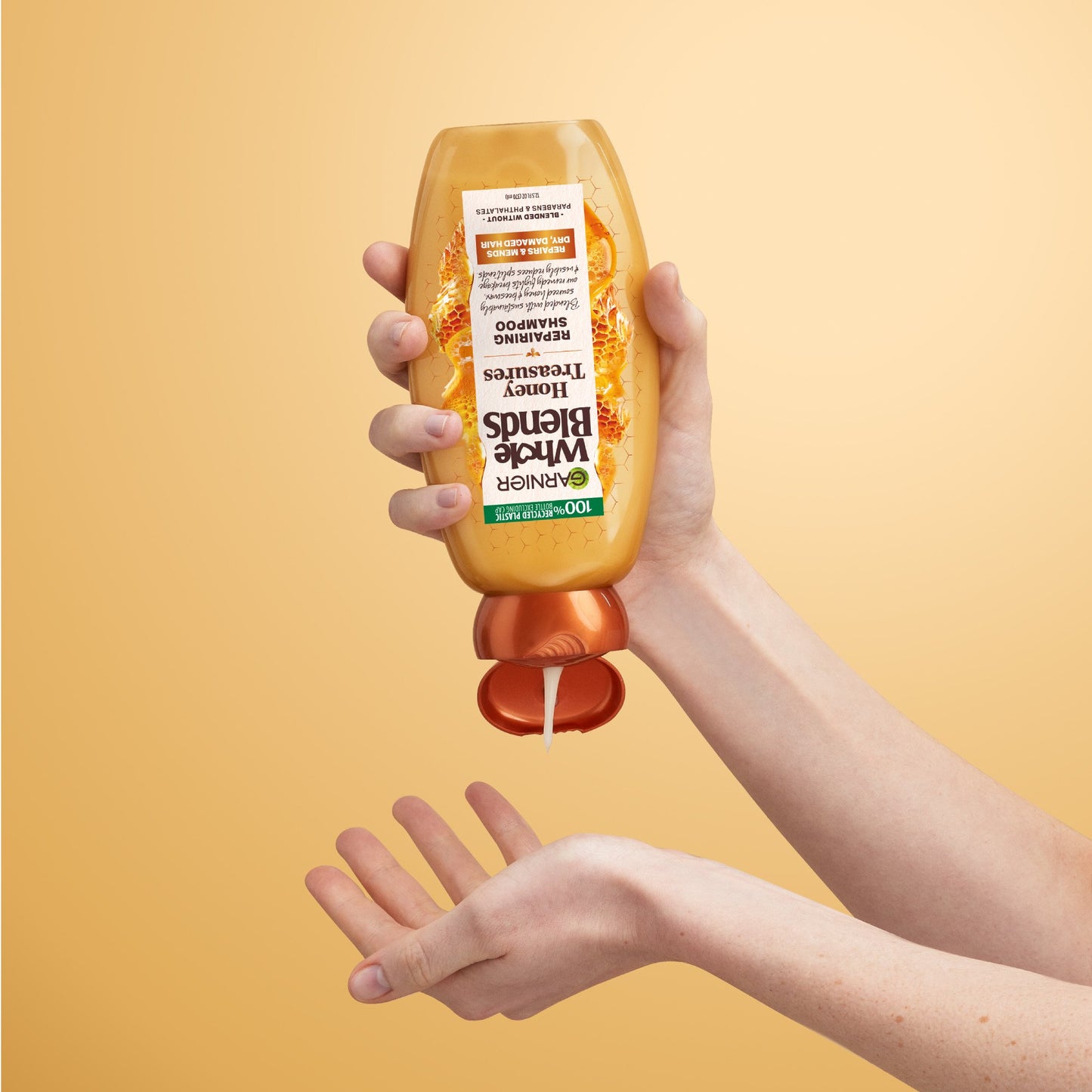 Garnier Whole Blends Honey Treasures Repairing Shampoo, For Damaged Hair