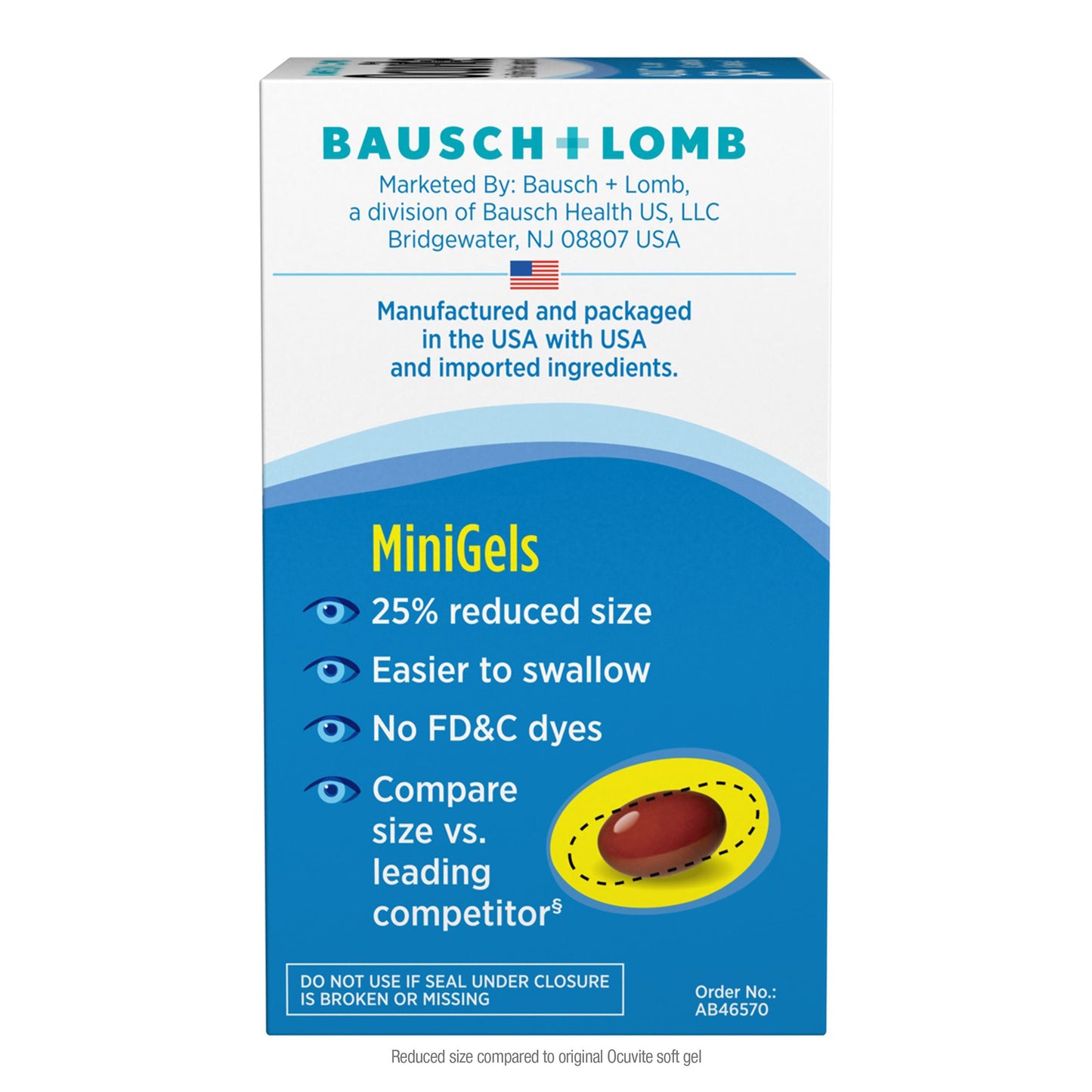 Bausch & Lomb Ocuvite Adult 50+ Eye Vitamin and Mineral Supplement Softgels