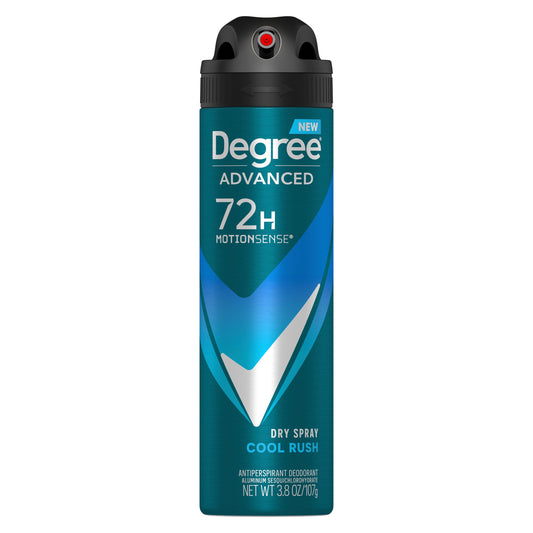 Degree Men 72 Hr Advanced Antiperspirant Deodorant Dry Spray - Cool Rush