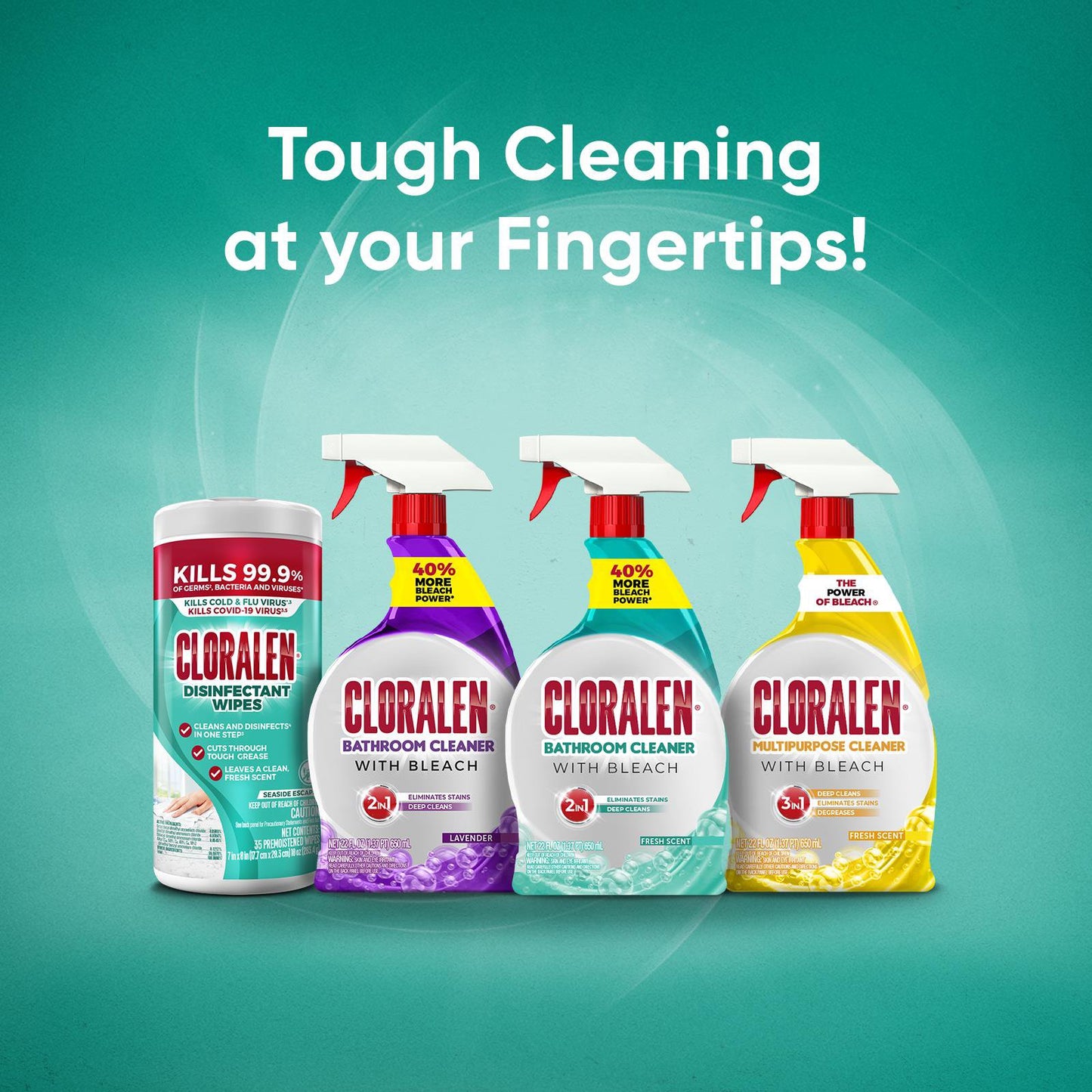 Cloralen Bathroom Cleaner with Bleach Spray - Lavender Scent