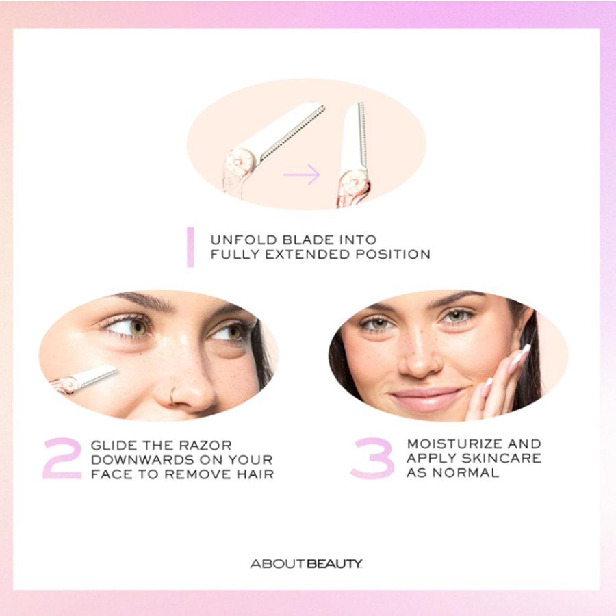 About Face Fuzz-Free Compact Facial Razors