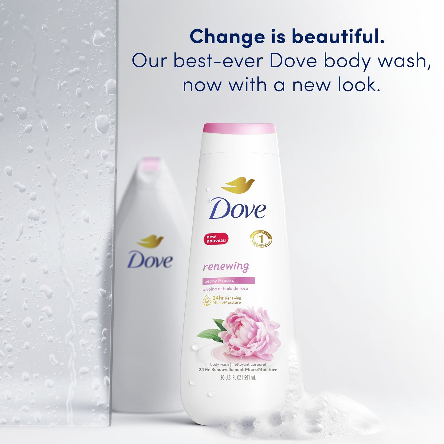 Dove Renewing  Body Wash - Peony & Rose Oil
