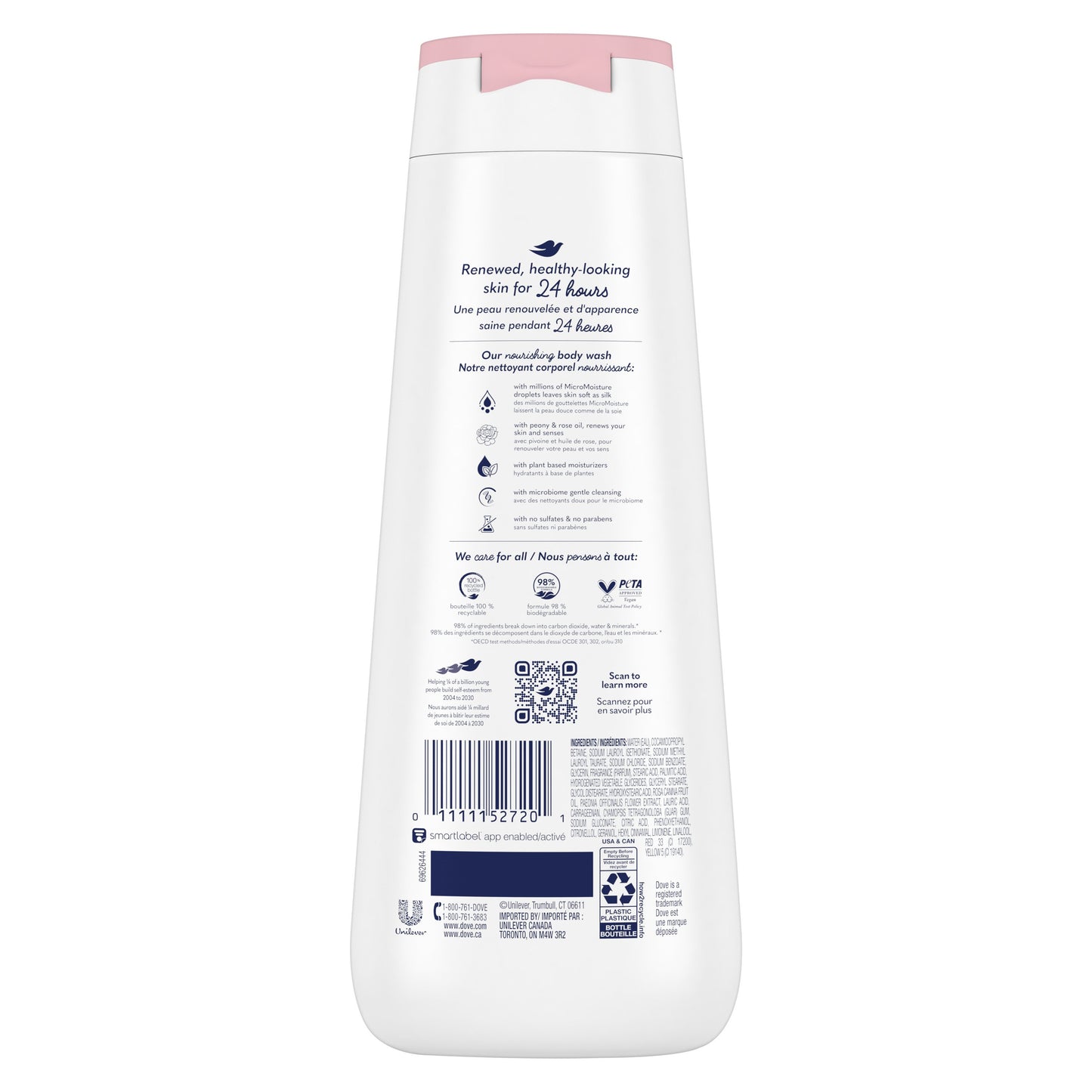 Dove Renewing  Body Wash - Peony & Rose Oil