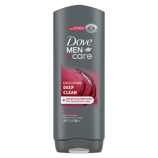 Dove Men+Care Exfoliating Deep Clean Face & Body Wash