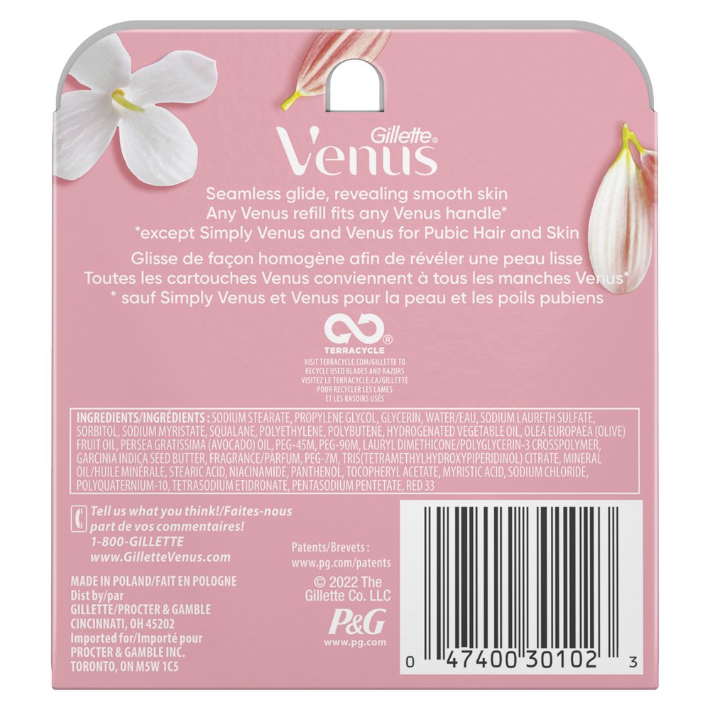 Gillette Venus ComfortGlide White Tea Razor Blade Refills