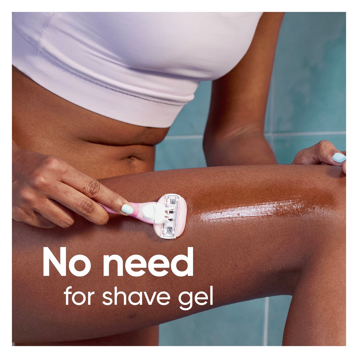 Gillette Venus ComfortGlide White Tea Women's Razor Handle + 2 Blade Refills