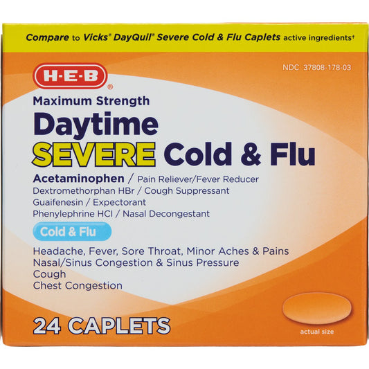H-E-B Daytime Severe Cold & Flu Caplets