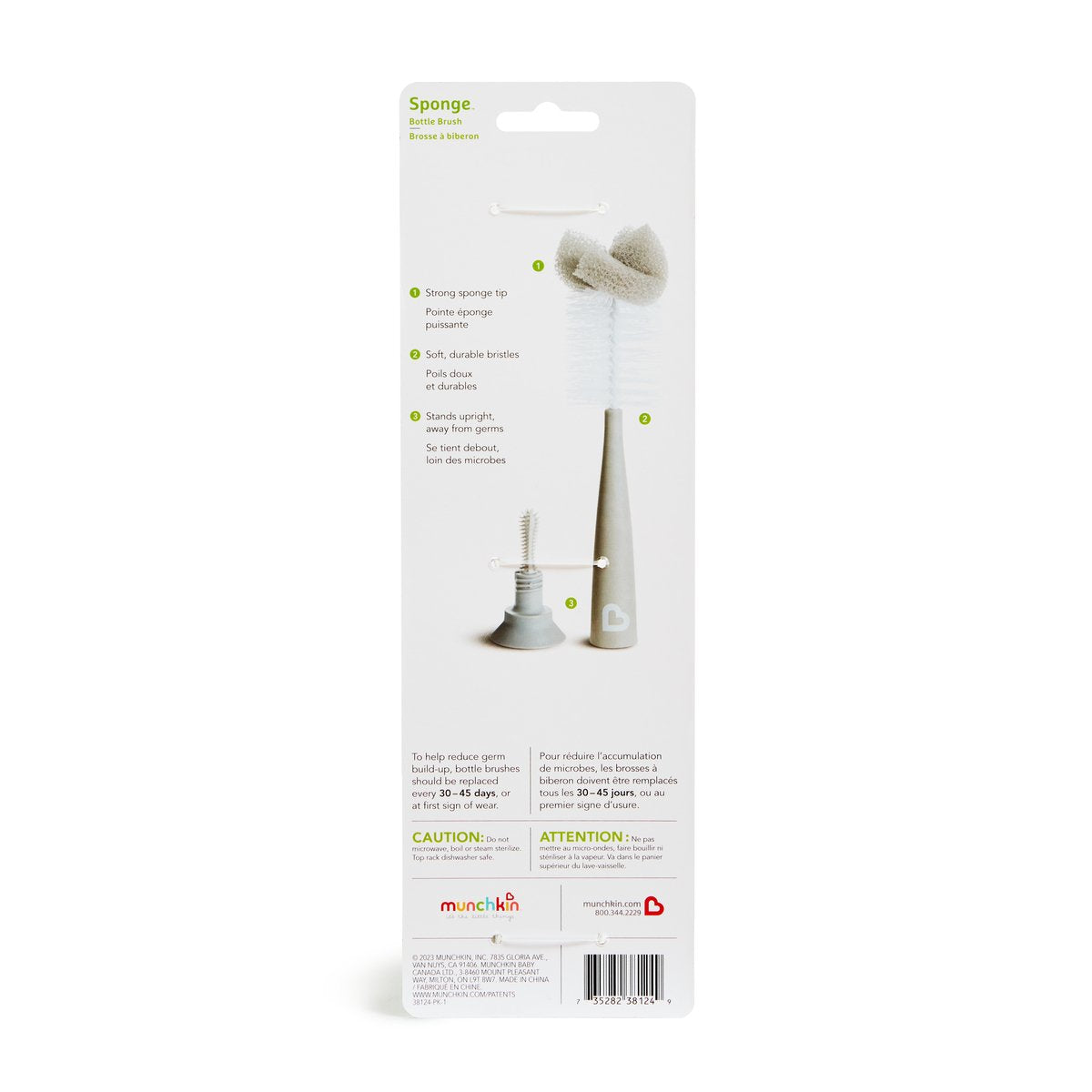 Munchkin Sponge Bottle Brush, Assorted Colors