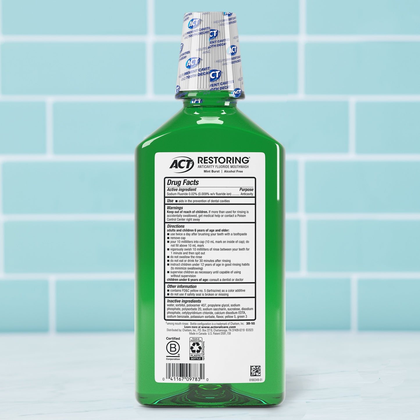 ACT Restoring Anticavity Fluoride Mouthwash - Mint Burst