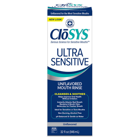 CloSYS Ultra-Sensitive Mouthwash Unflavored with optional flavor control