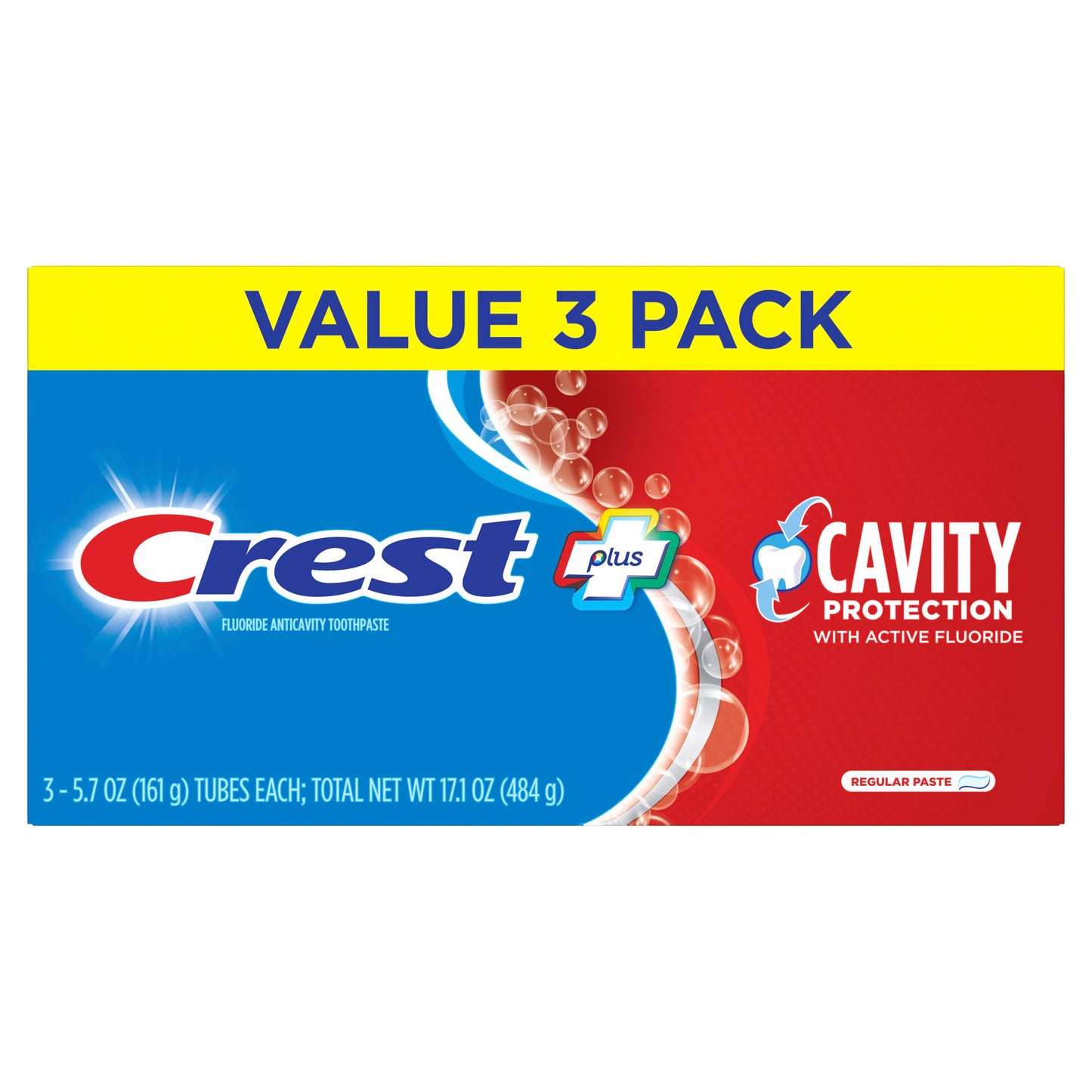 Crest Cavity Protection Regular Toothpaste, 3 Pk