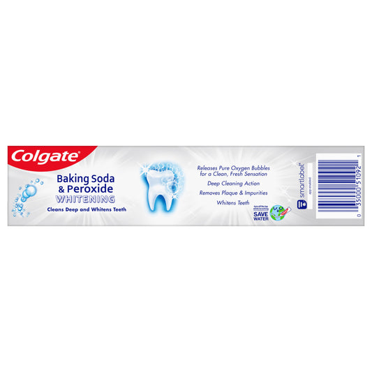Colgate Baking Soda & Peroxide Whitening Anticavity Toothpaste - Brisk Mint