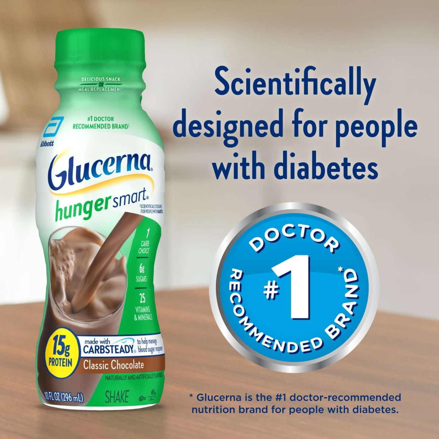 Glucerna Hunger Smart Shakes, 15g Protein - Classic Chocolate