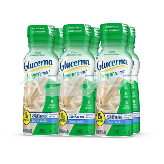 Glucerna Hunger Smart Shake, 15g Protein, Classic Vanilla, 10 fl oz Bottles