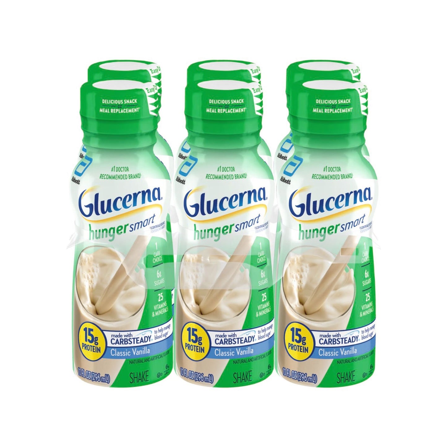 Glucerna Hunger Smart Shake, 15g Protein, Classic Vanilla, 10 fl oz Bottles