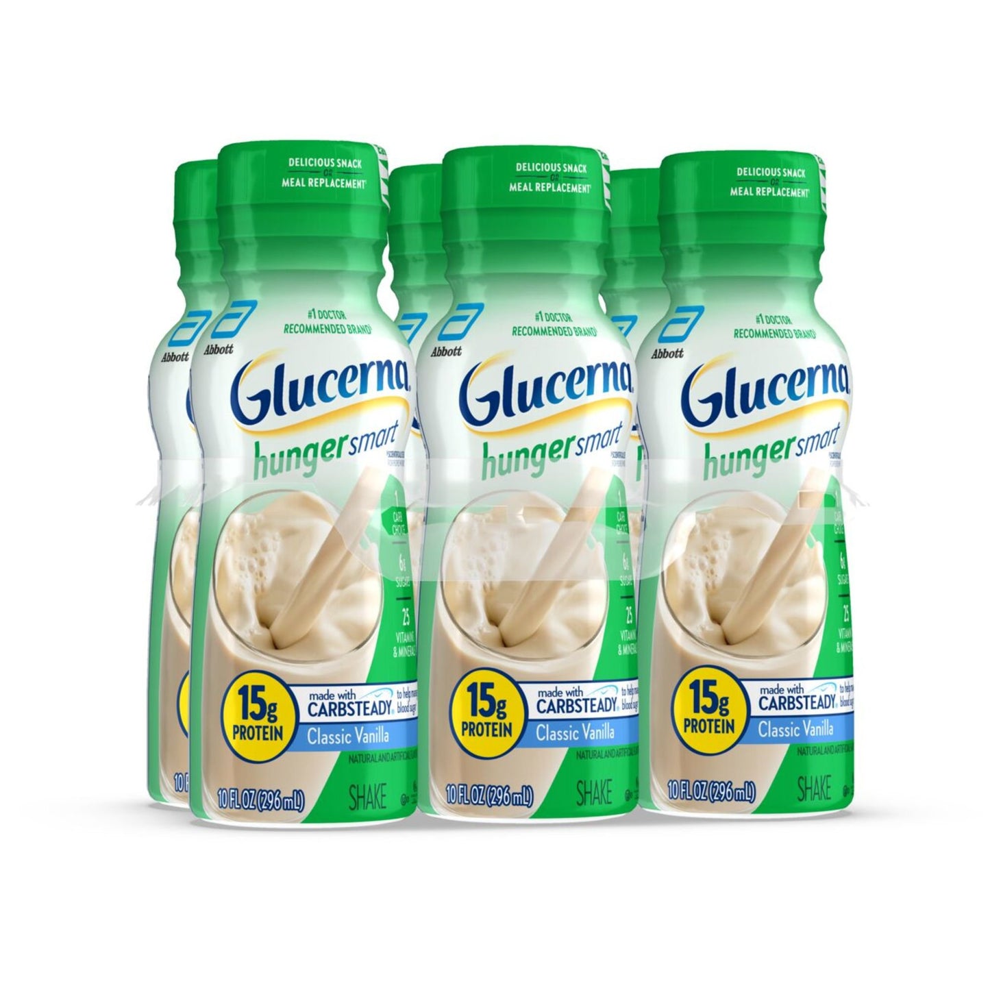 Glucerna Hunger Smart Shake, 15g Protein, Classic Vanilla, 10 fl oz Bottles