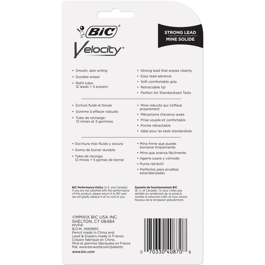 BIC Velocity Thick 0.9mm Mechanical Pencils