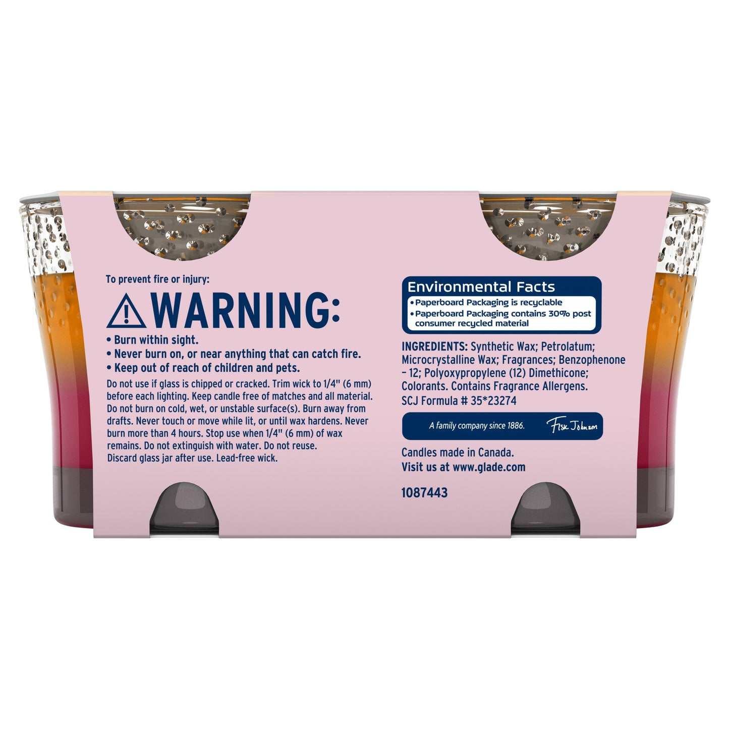 Glade 2 in 1 Vanilla Passion Fruit & Hawaiian Breeze Candles