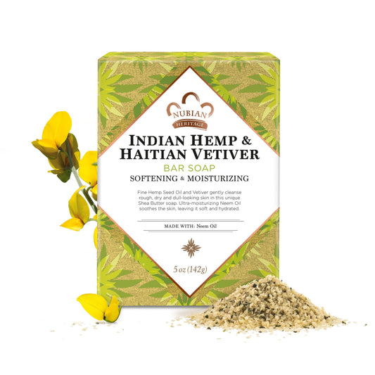 Nubian Heritage Indian Hemp and Haitian Vetiver Soap Bar