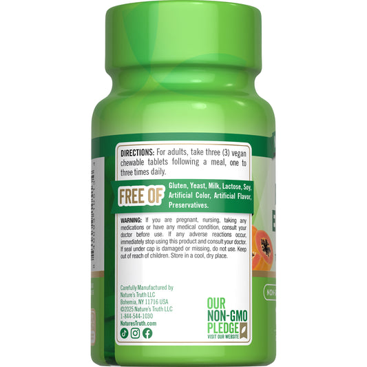 Nature's Truth Chewable Papaya Enzyme Tablets