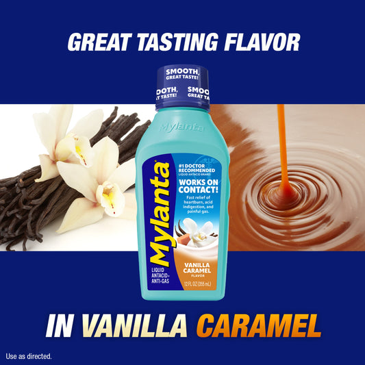 Mylanta Antacid & Anti-Gas Liquid - Vanilla Caramel