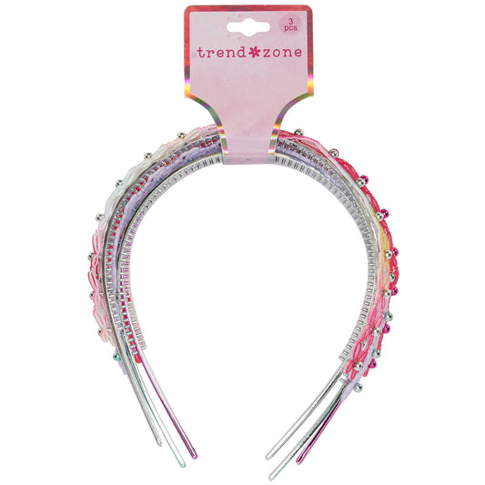 Trend Zone Assorted Glitter Motif Hair Headbands