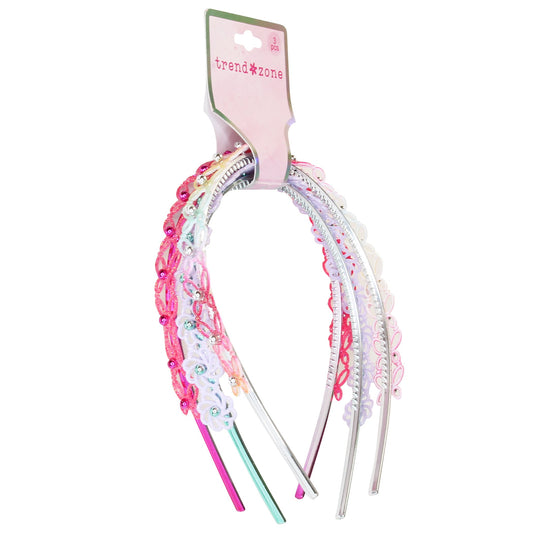 Trend Zone Assorted Glitter Motif Hair Headbands