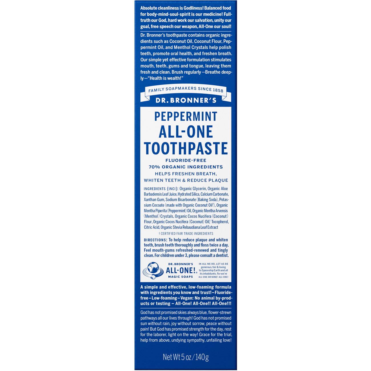 Dr. Bronner's All-One Toothpaste - Peppermint
