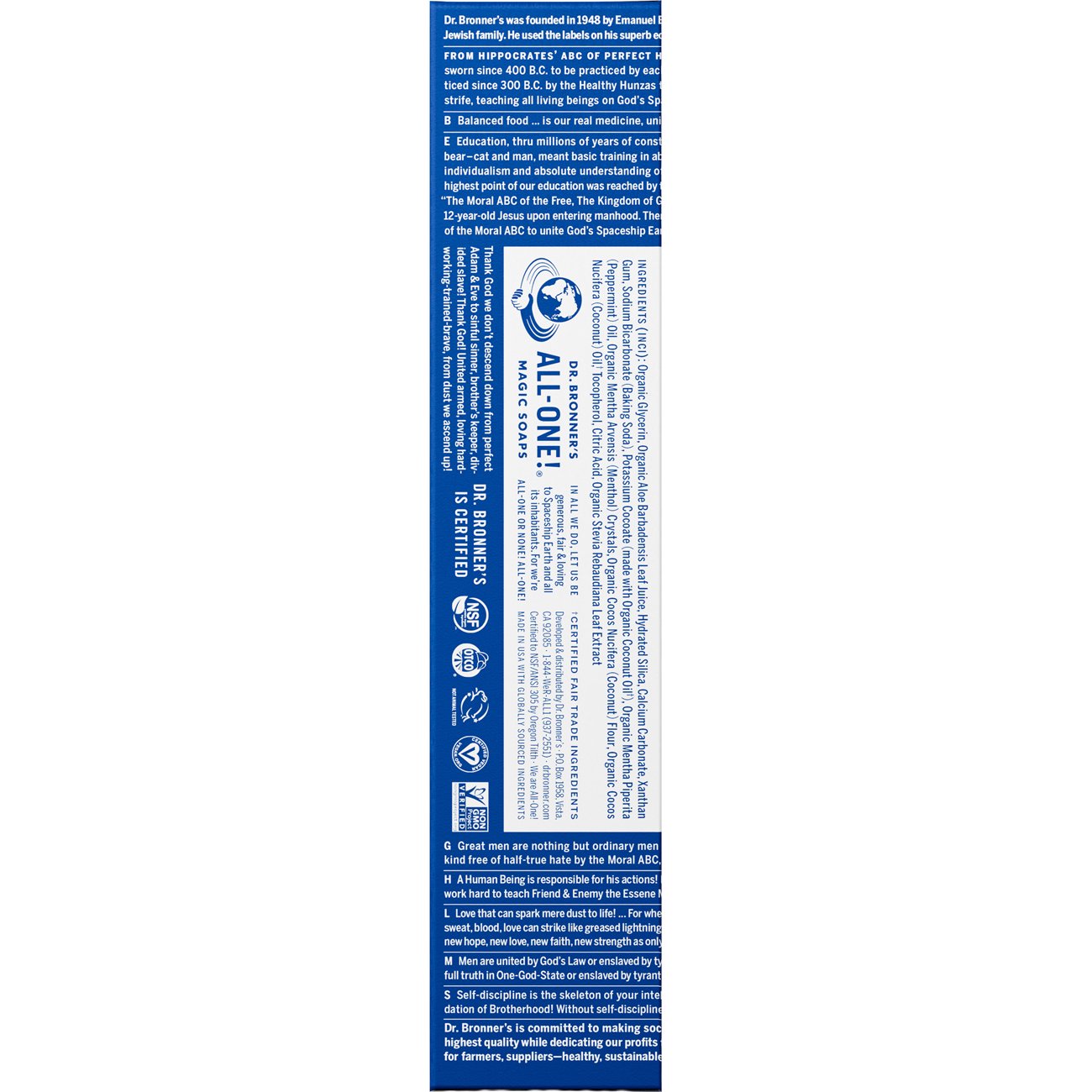 Dr. Bronner's All-One Toothpaste - Peppermint