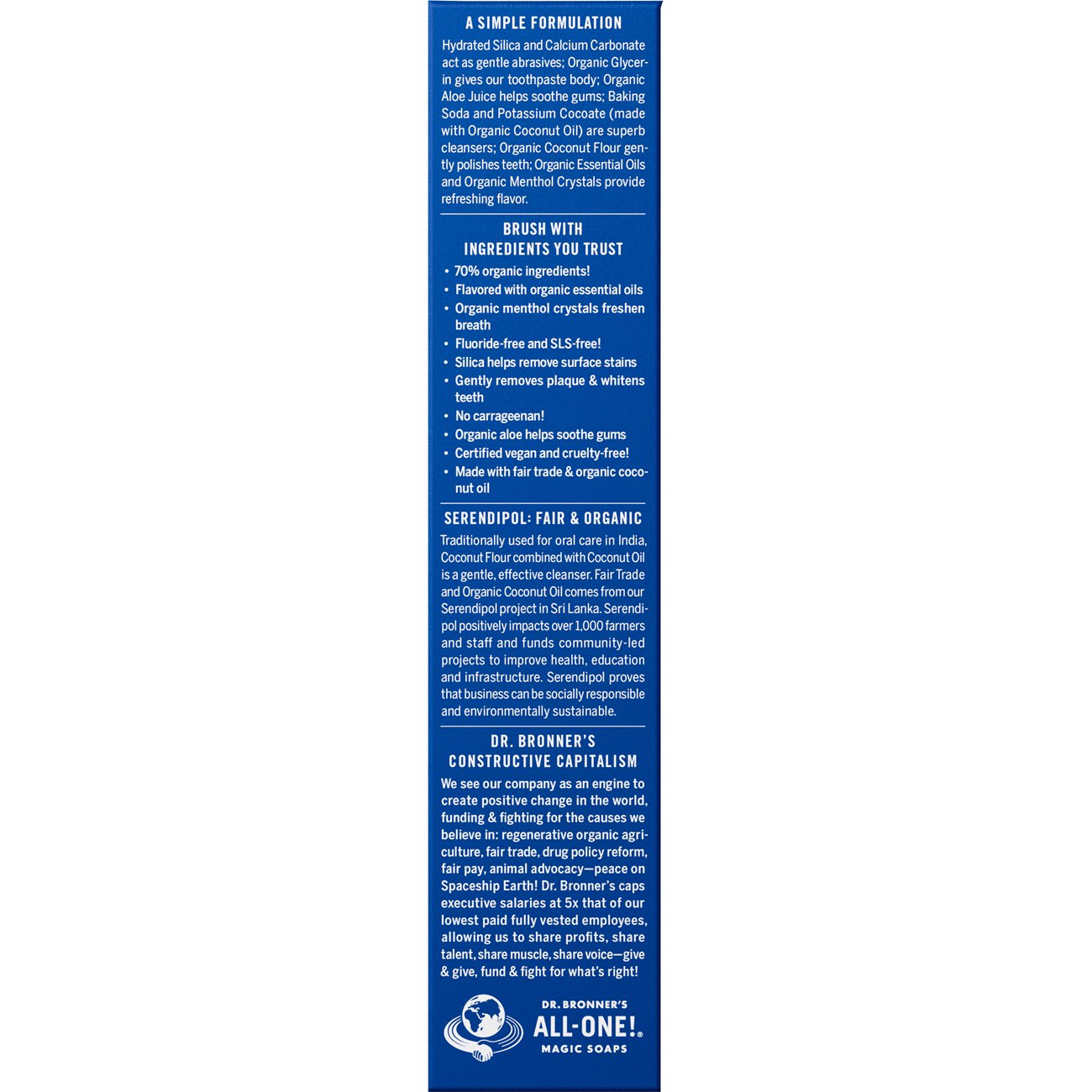 Dr. Bronner's All-One Toothpaste - Peppermint