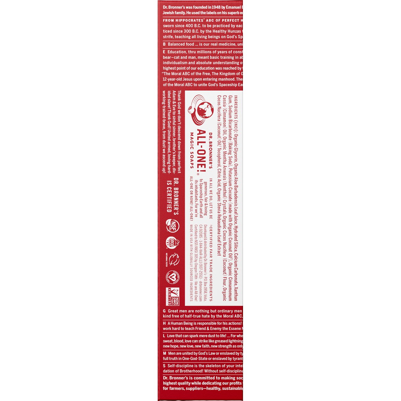 Dr. Bronner's All-One Toothpaste - Cinnamon