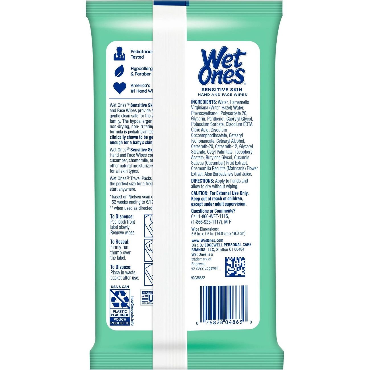Wet Ones Travel Size Sensitive Skin Hand Wipes