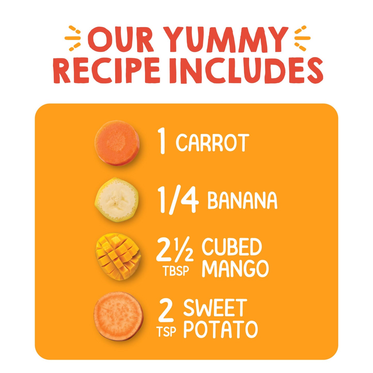 Happy Tot Organics Love My Veggies Pouch - Carrots Bananas Mangos & Sweet Potatoes