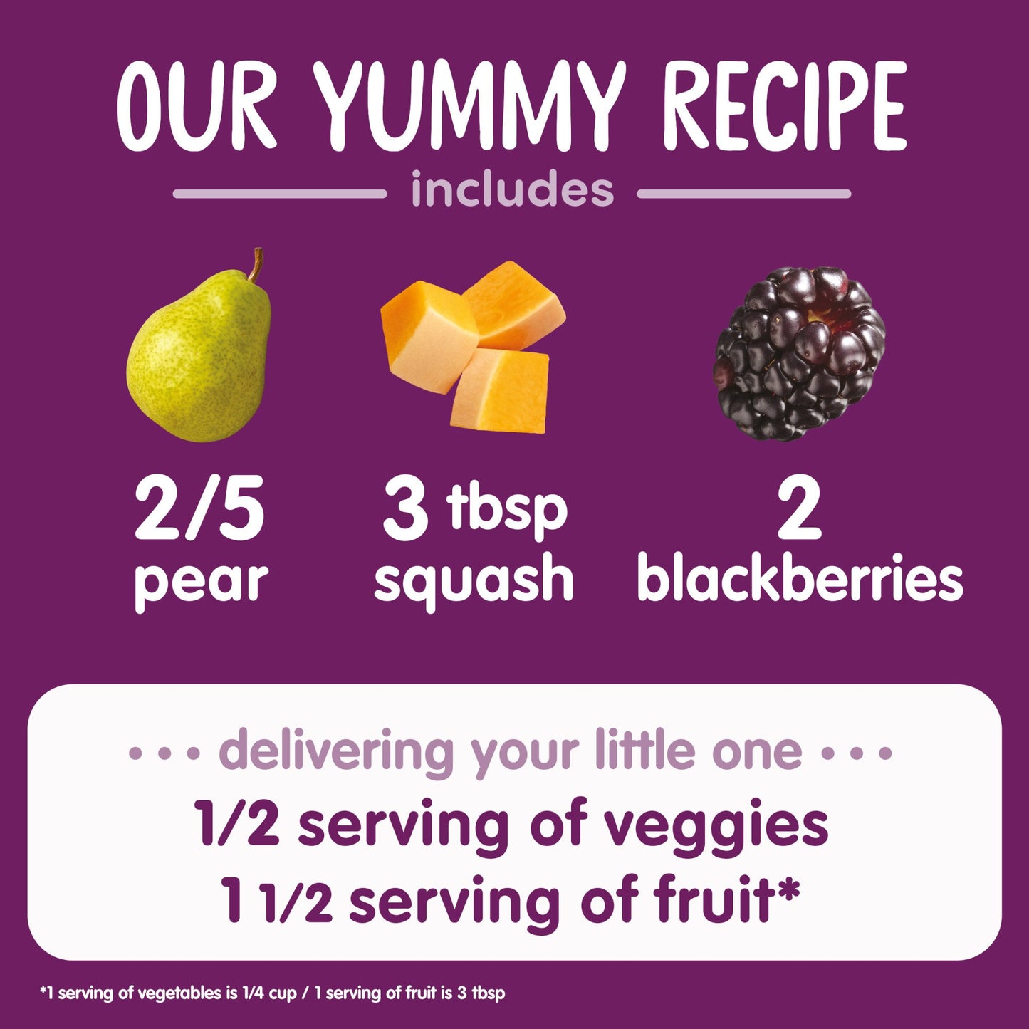 Happy Baby Organics Stage 2 Pouch - Pears Squash & Blackberries