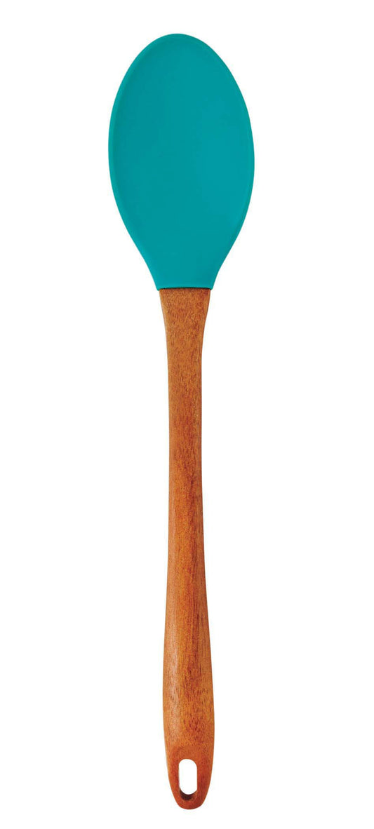 Cocinaware Silicone Spoon with Wood Handle – Aqua Blue