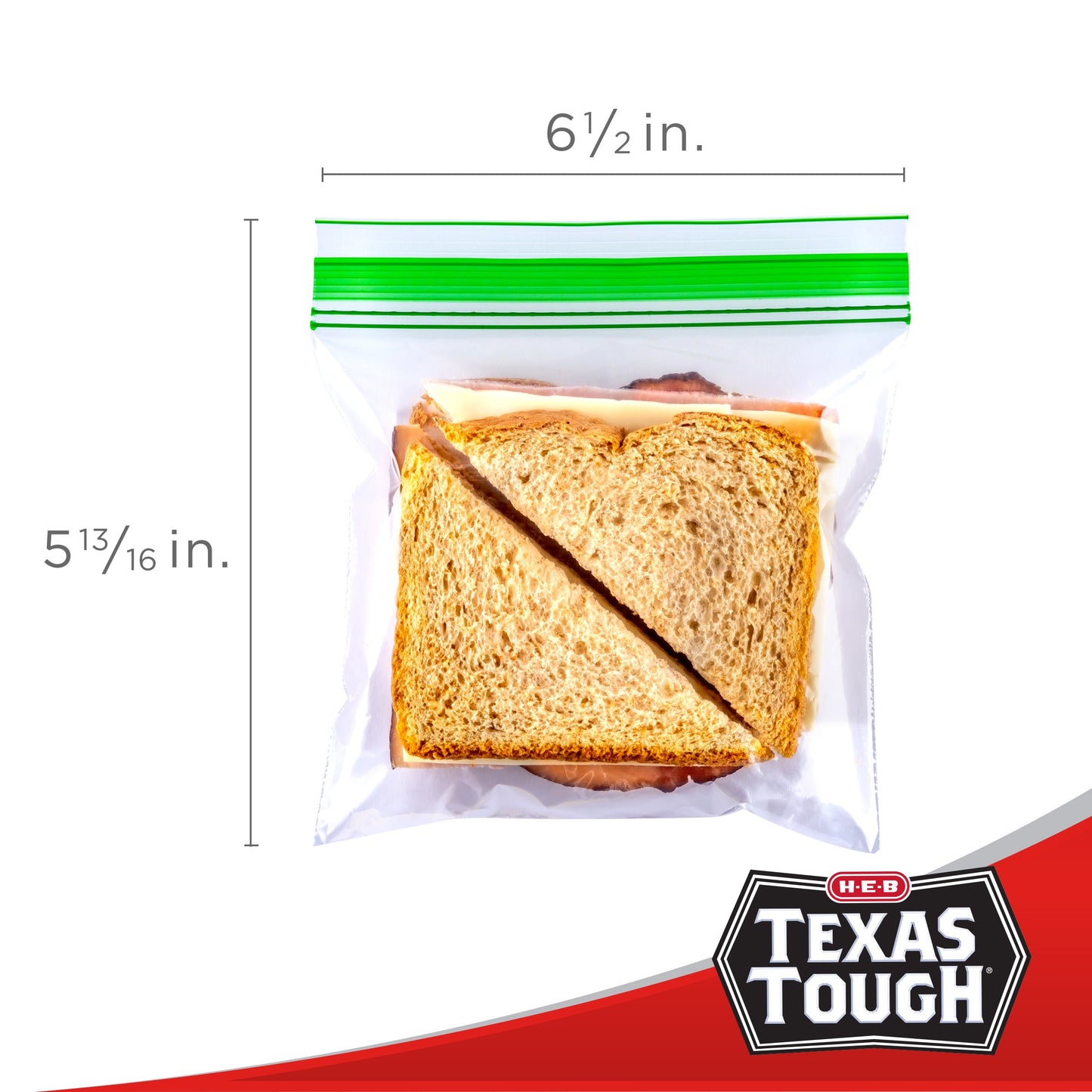 H-E-B Texas Tough Double Zipper Sandwich Bags - Value Pack