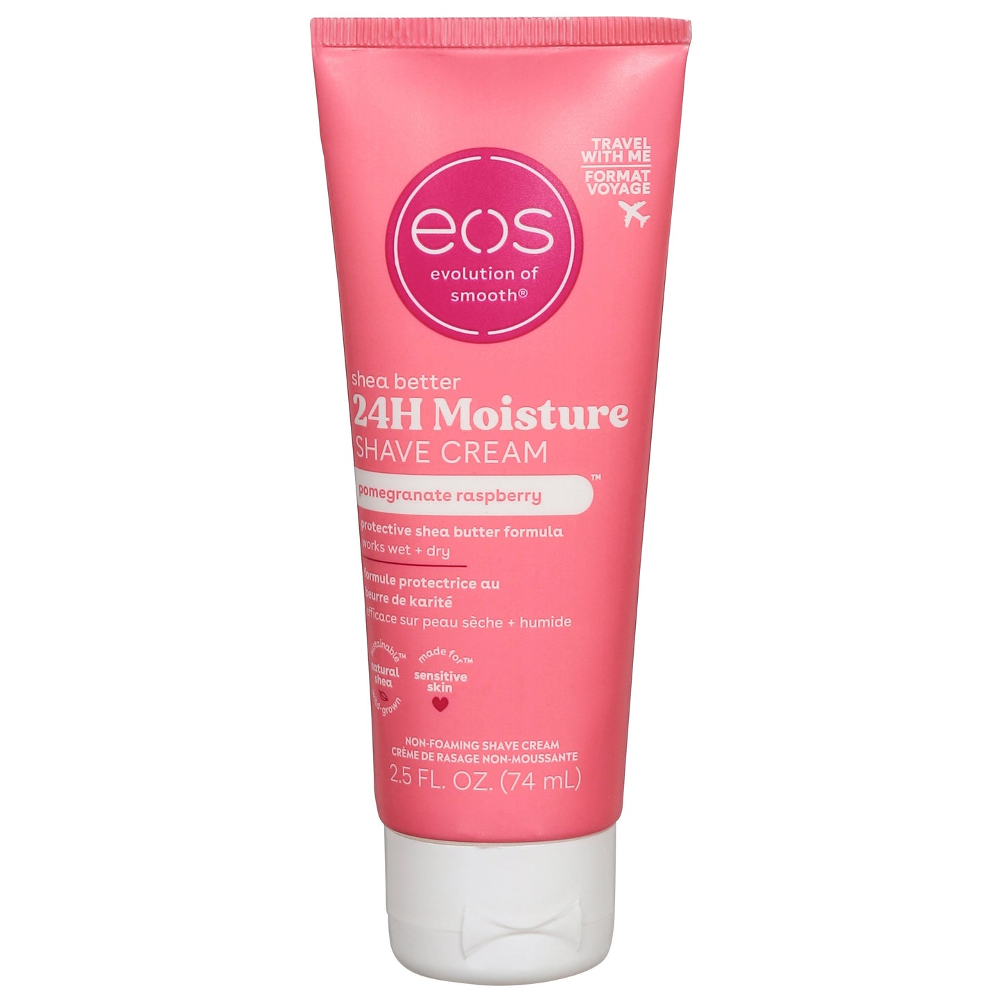 eos Travel Size Shea Better 24 Hr Moisturizing Shave Cream - Pomegranate Raspberry