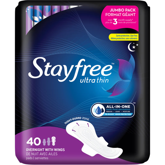 Playtex Overnight Pads with Wings Jumbo Pack - Ultra Thin