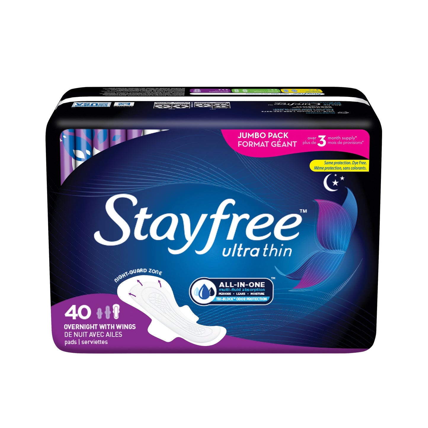 Playtex Overnight Pads with Wings Jumbo Pack - Ultra Thin