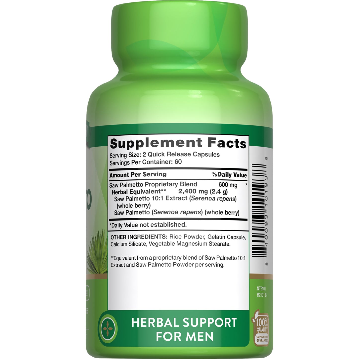 Nature's Truth Saw Palmetto 2400mg Capsules