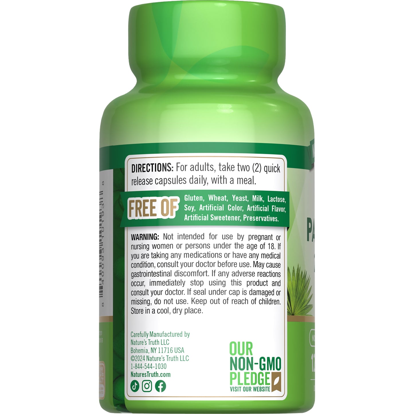 Nature's Truth Saw Palmetto 2400mg Capsules