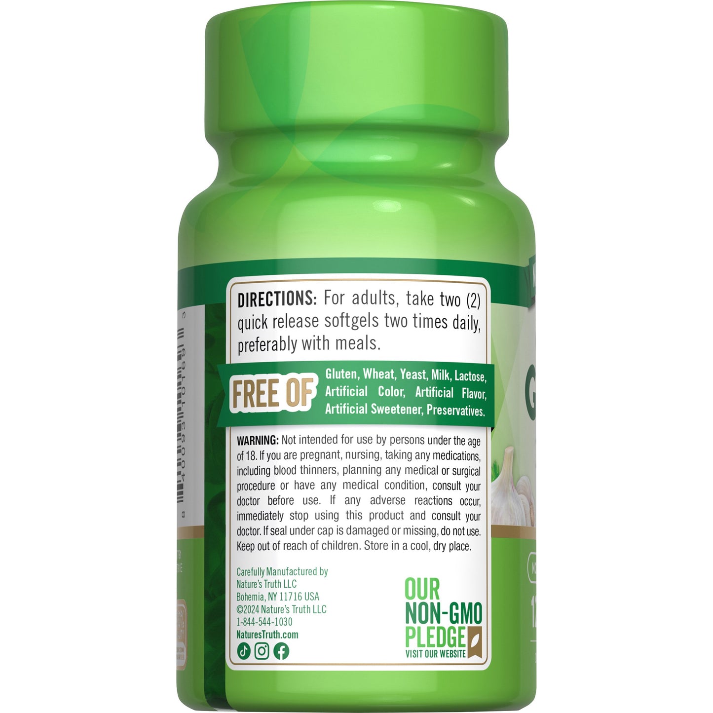 Nature's Truth Odorless Garlic Softgels - 2,400 mg