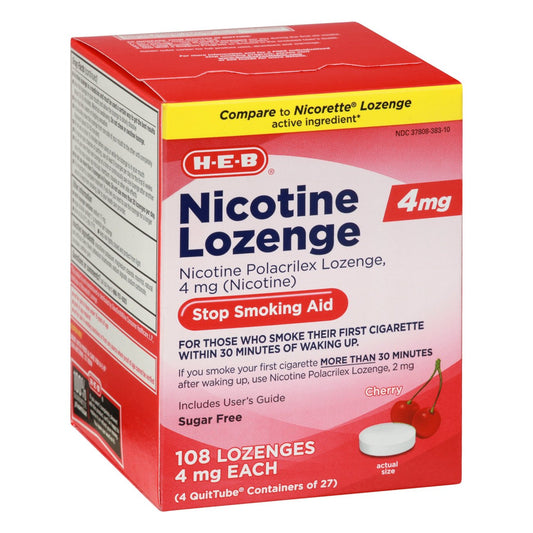 H-E-B Nicotine Lozenge Stop Smoking Aid - 4 mg