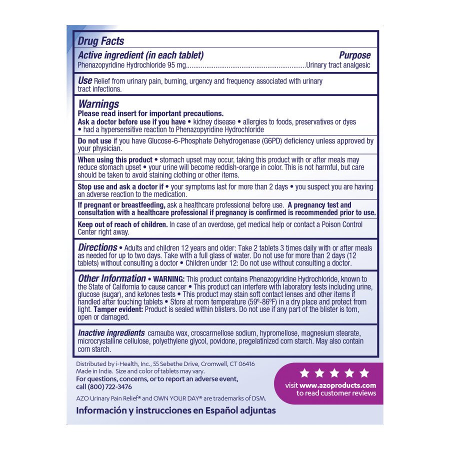 Azo Urinary Pain Relief Maximum Strength