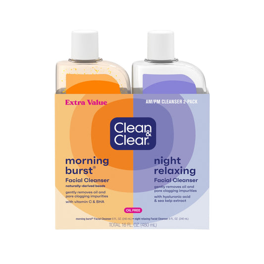 Clean & Clear Day + Night Cleanser Duo Pack