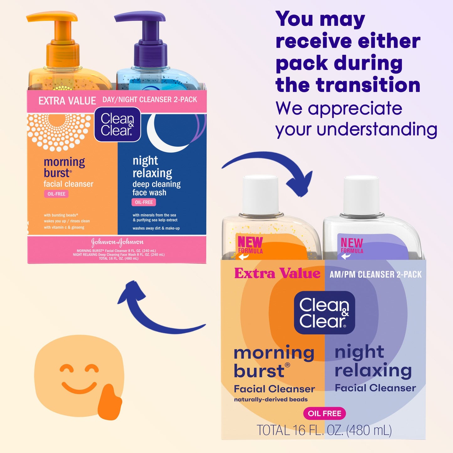 Clean & Clear Day + Night Cleanser Duo Pack