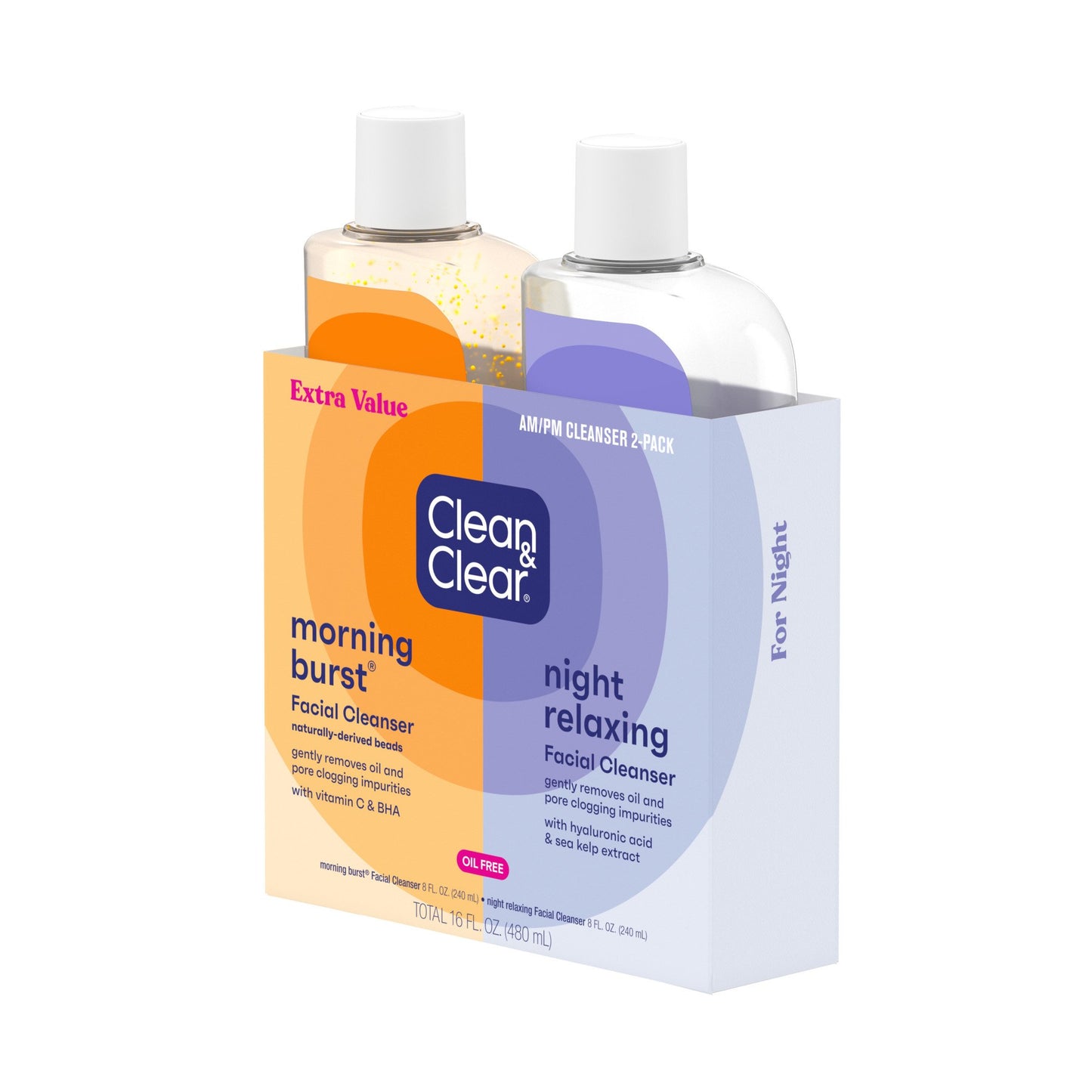 Clean & Clear Day + Night Cleanser Duo Pack