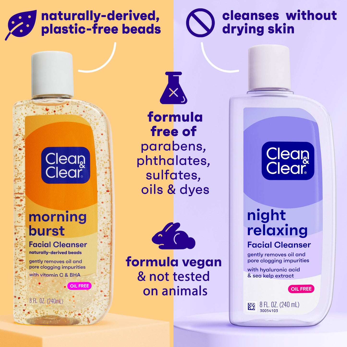Clean & Clear Day + Night Cleanser Duo Pack